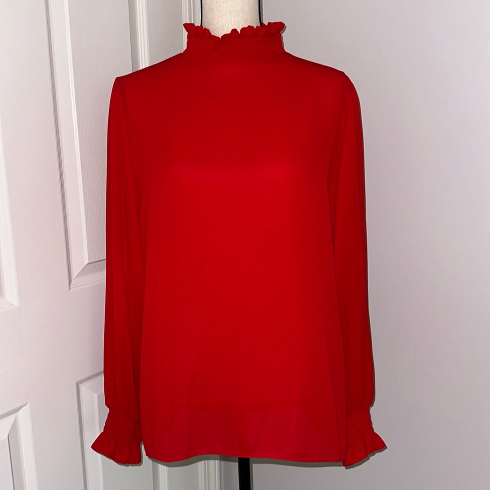 Like New! Worthington Ruffle Collar/Sleeve Blouse/Top